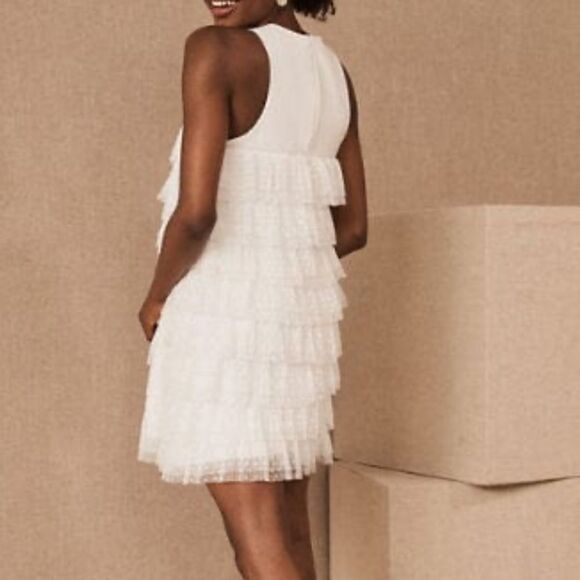 Sachin & Babi White Lace Mini Ruffle Dress(Size 10) - Picture 3 of 9